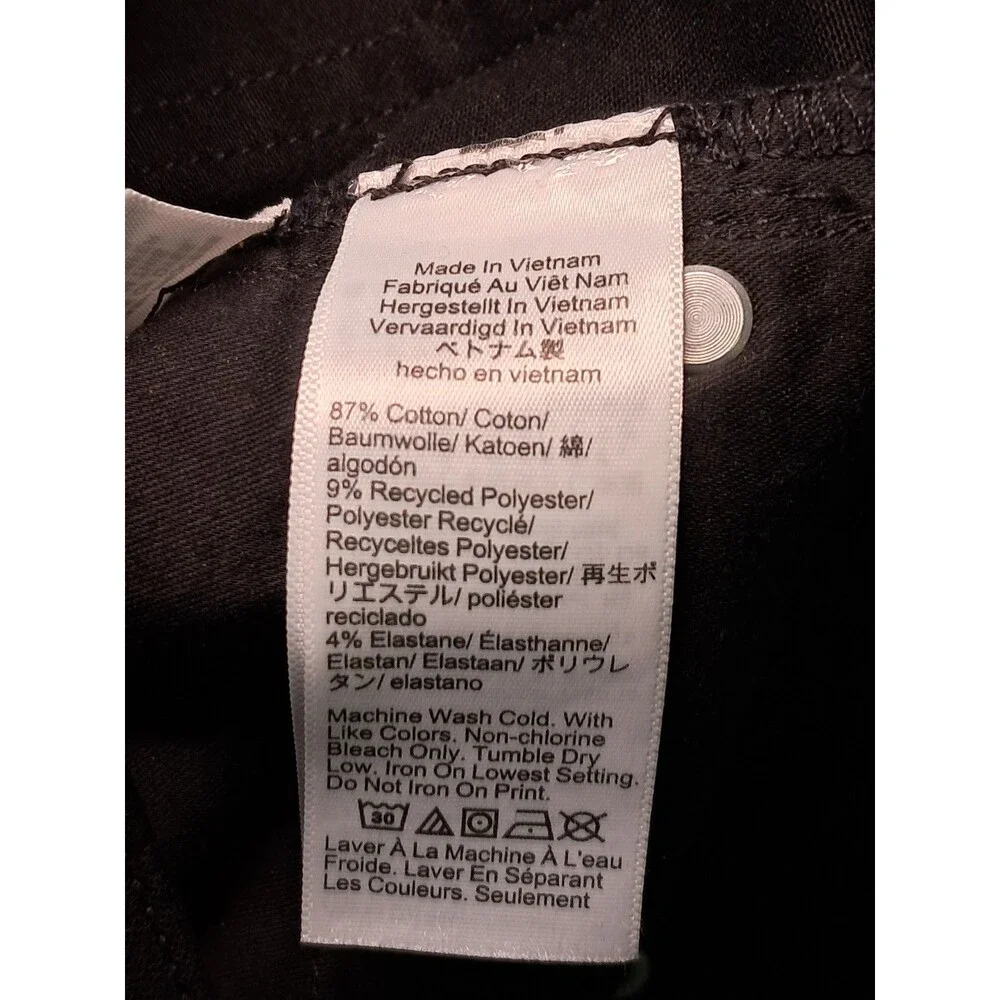 J.Crew '03 Mid-Rise Kickout Jeans Black Kicky Hem High Rise CC527 Size 28 NWT